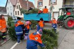 Weinheim befreit sich von Christbäumen – Jugendfeuerwehr half bei der Entsorgung