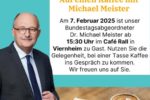 Auf einen Kaffee mit Dr. Michael Meister – Viernheim: CDU-Bundestagsabgeordneter kommt am 7. Februar ins Café Rall