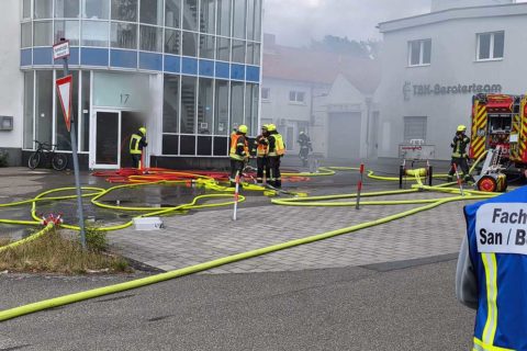 Viernheim: Brand in Gemeinschaftsunterkunft – Eine Person leicht verletzt