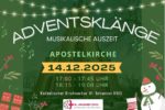 Adventsklänge – eine musikalische Auszeit mit dem Katholischen Kirchenchor in der Apostelkirche Viernheim
