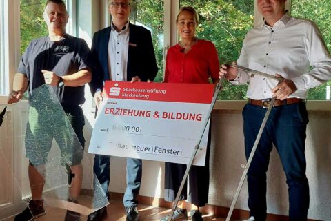 Großzügige Unterstützung für die „Hitt“: Sparkassenstiftung Starkenburg spendet 6.000 Euro für neuen Wintergarten der Martinshütte in Buchklingen